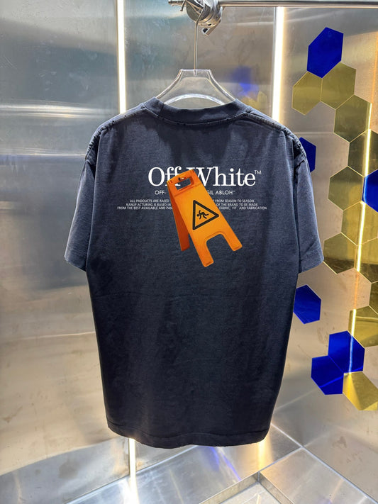 OFF Distressed graphic T-shirt
