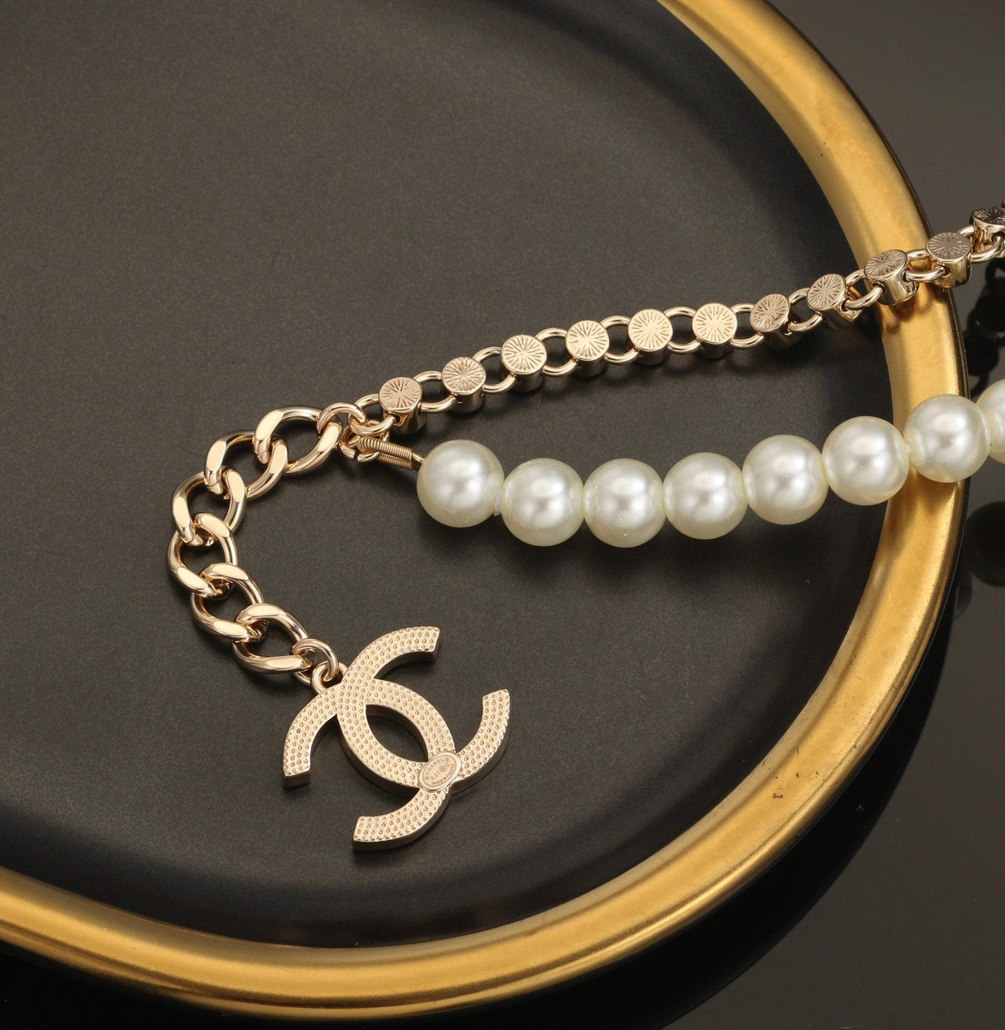 18K Pearls Chanel Chain Bracelet