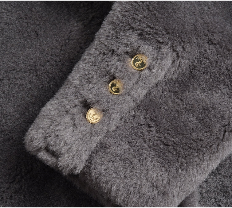 Sheep wool long coat
