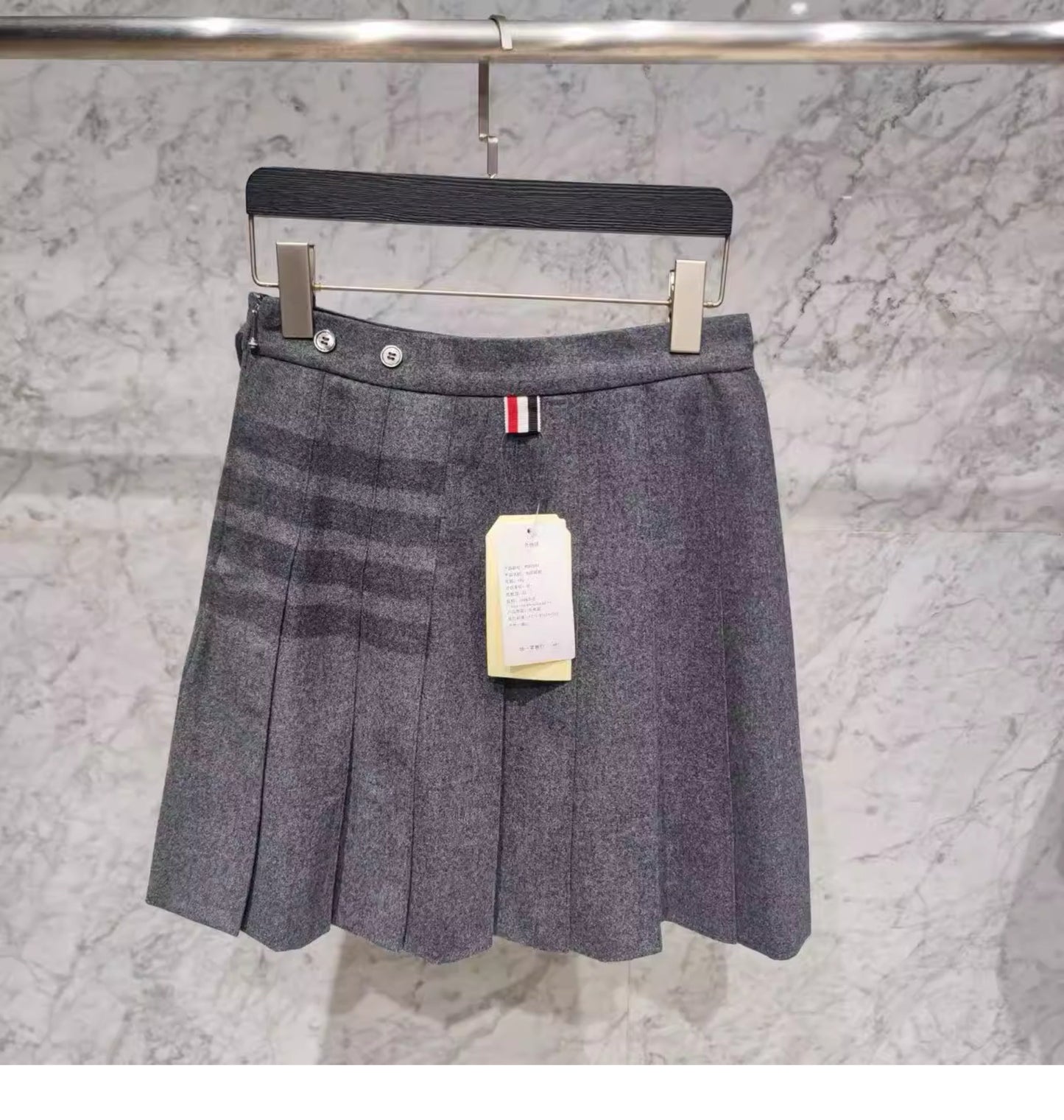 wool pleated skirt