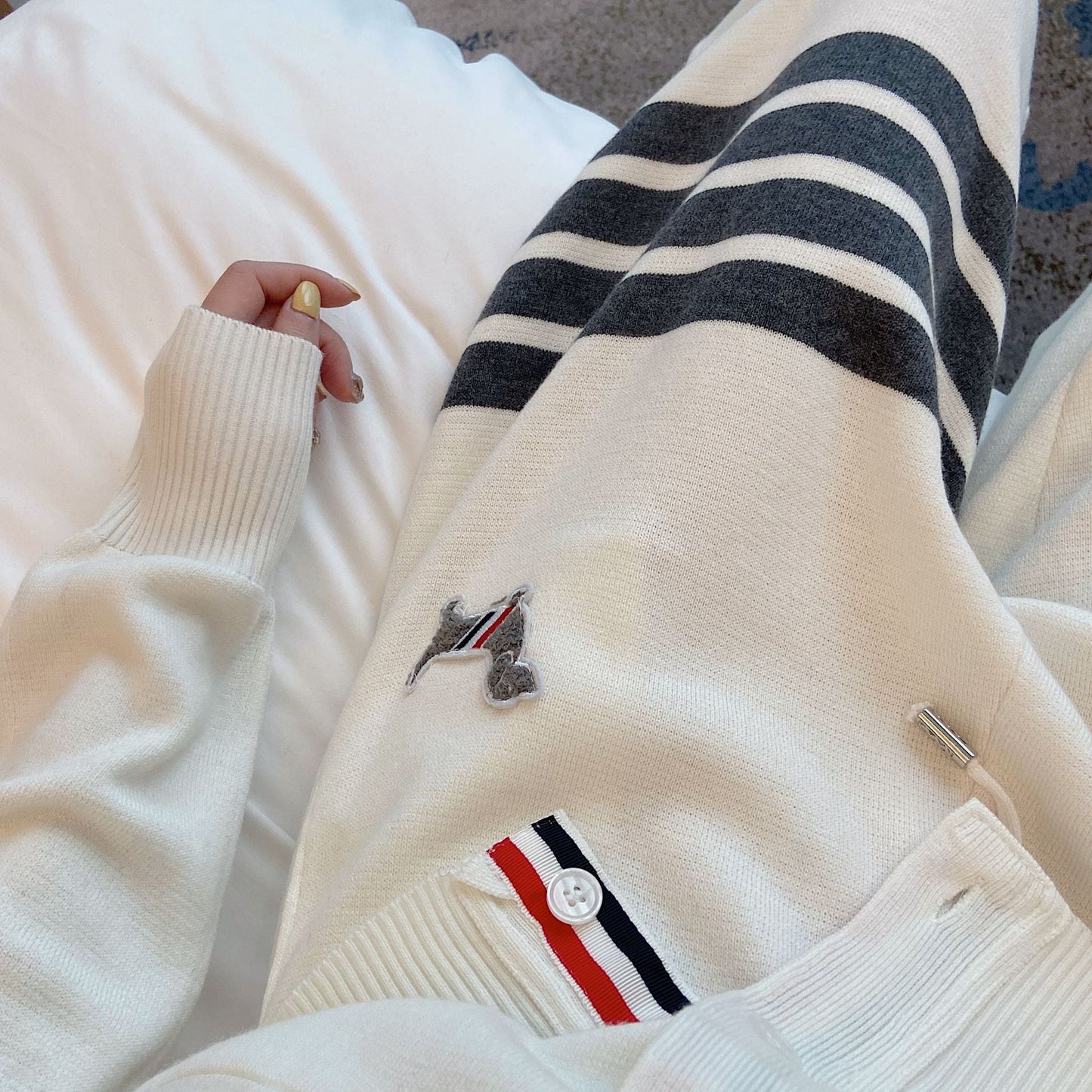 Knitted sports suit