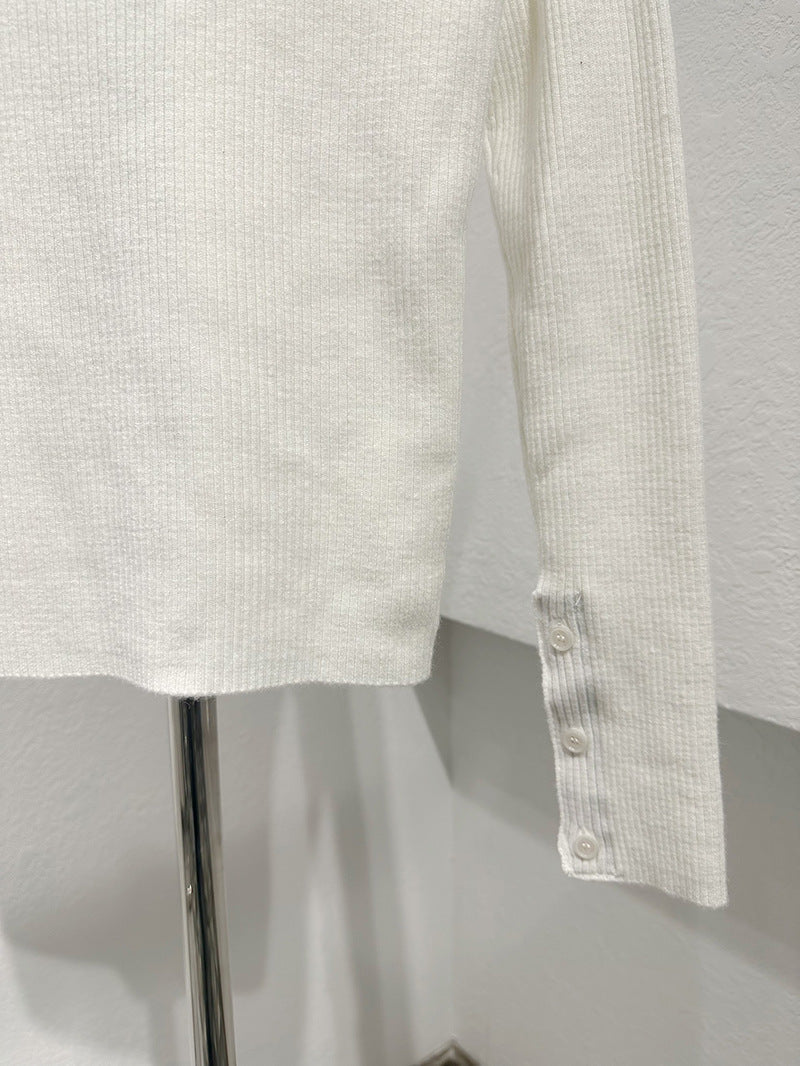 Ribbon knitted sweater
