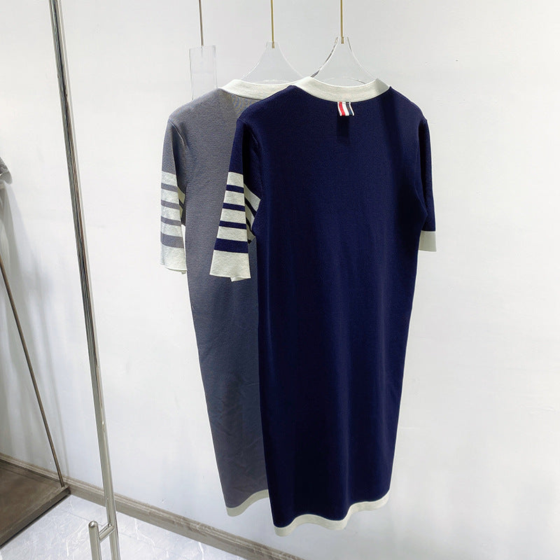 Four-bar T-shirt dress