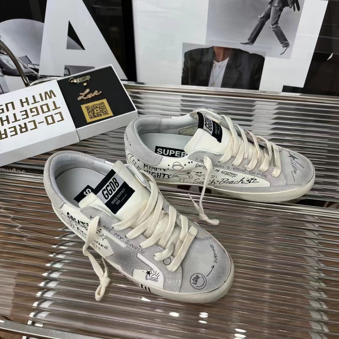 Golden Goose Vintage Distressed Sneakers #319