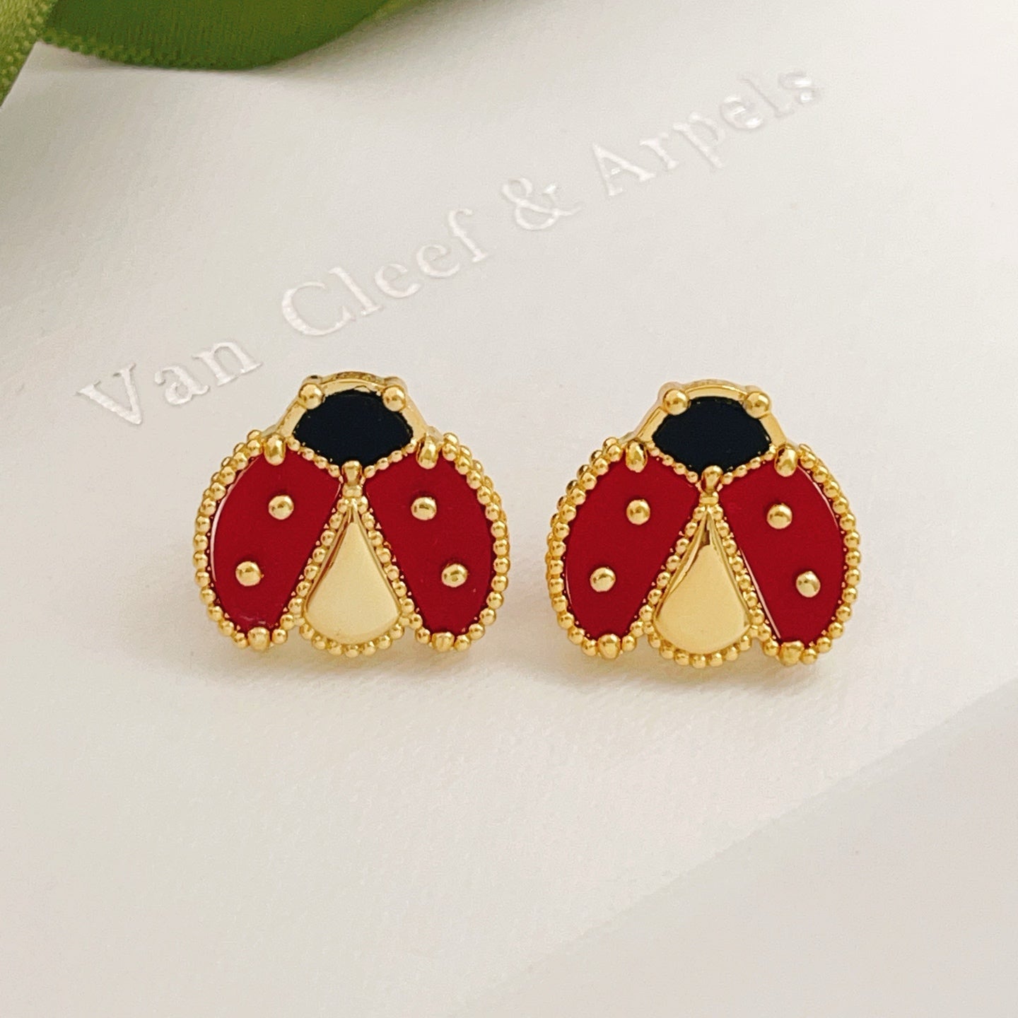 Van Cleef & Arpels Ladybug Stud Earrings