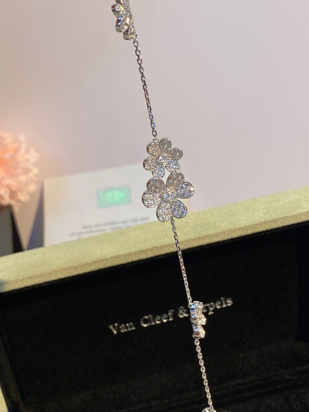 Van Cleef & Arpels Pavé Diamond Clover Bracelet