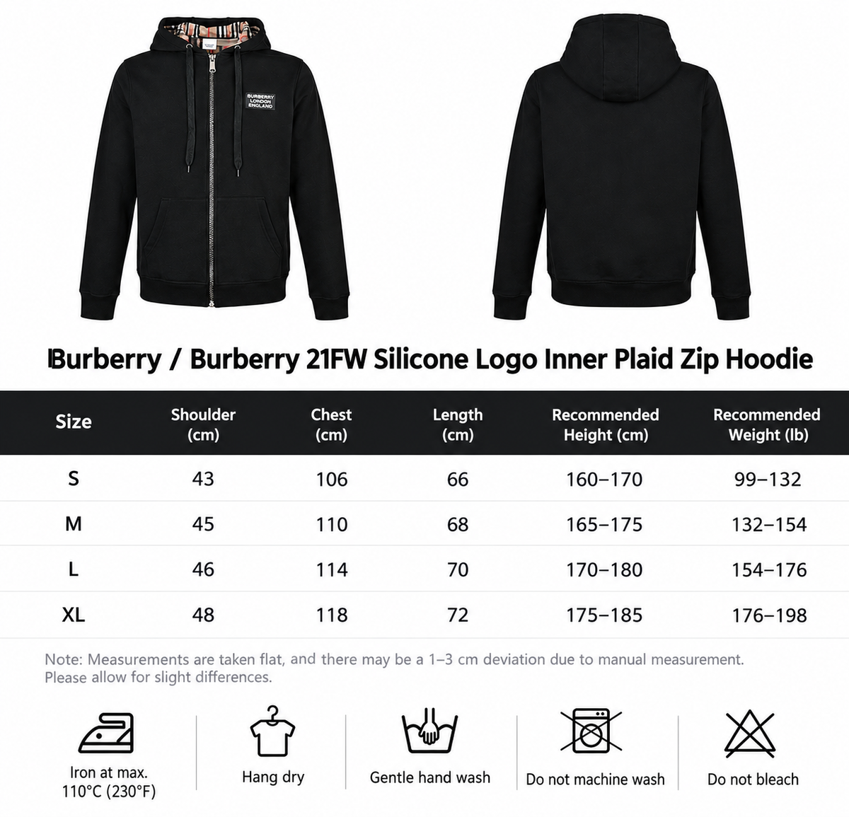 Burberry Check Hooded Sweatshirt