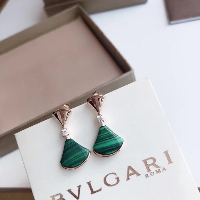 BVLGARI 925 Silver Gold-Plated Earrings