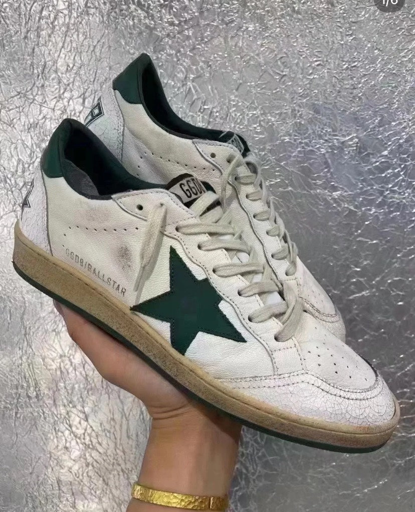 Golden Goose Vintage Distressed Sneakers #258