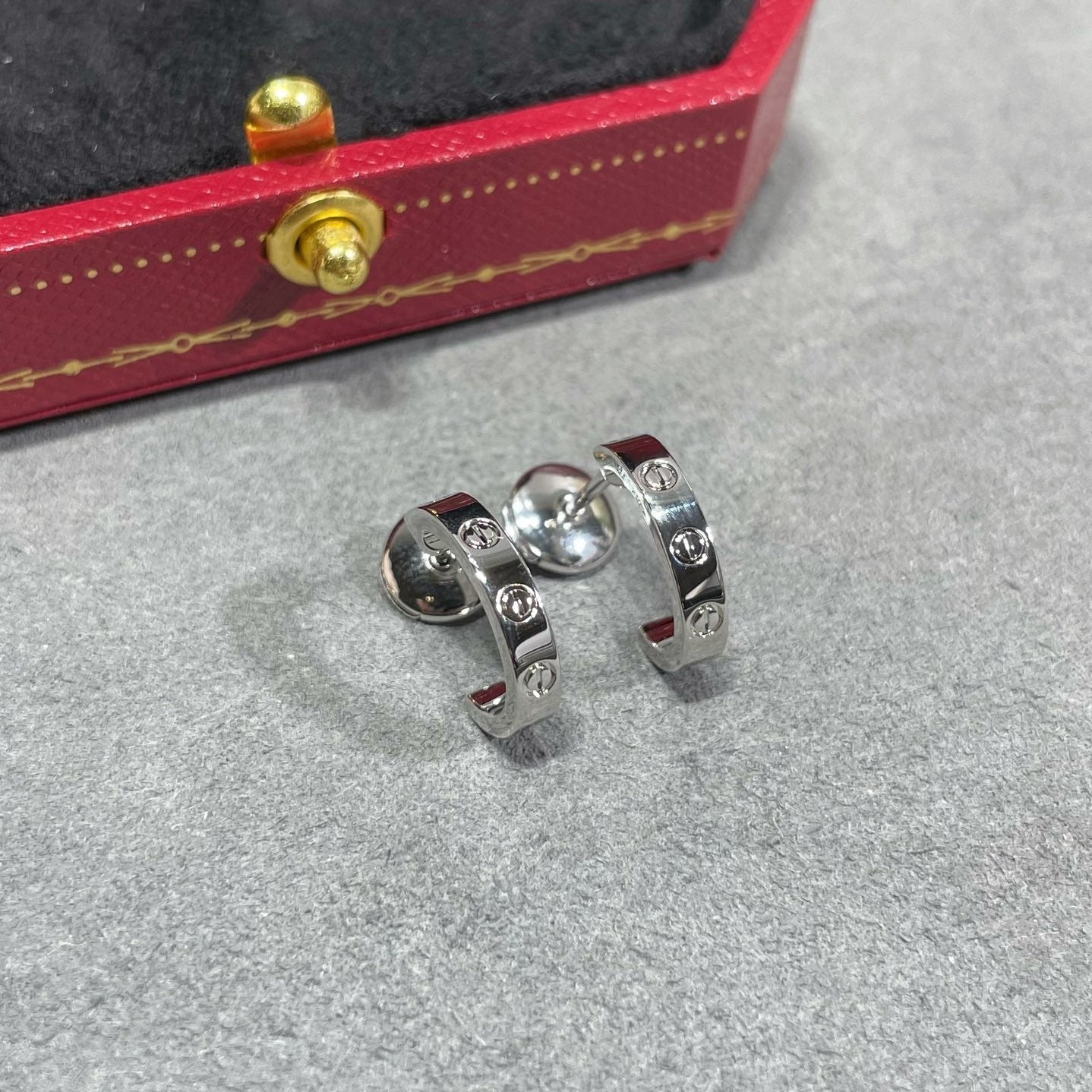 Cartier Narrow Smooth LOVE Earrings