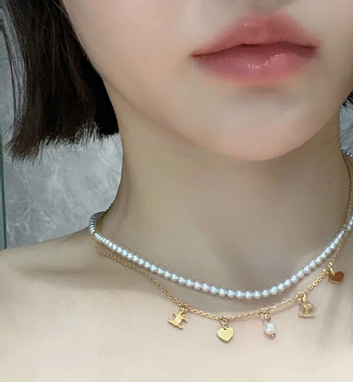 CELINE Pearl Triomphe Necklace