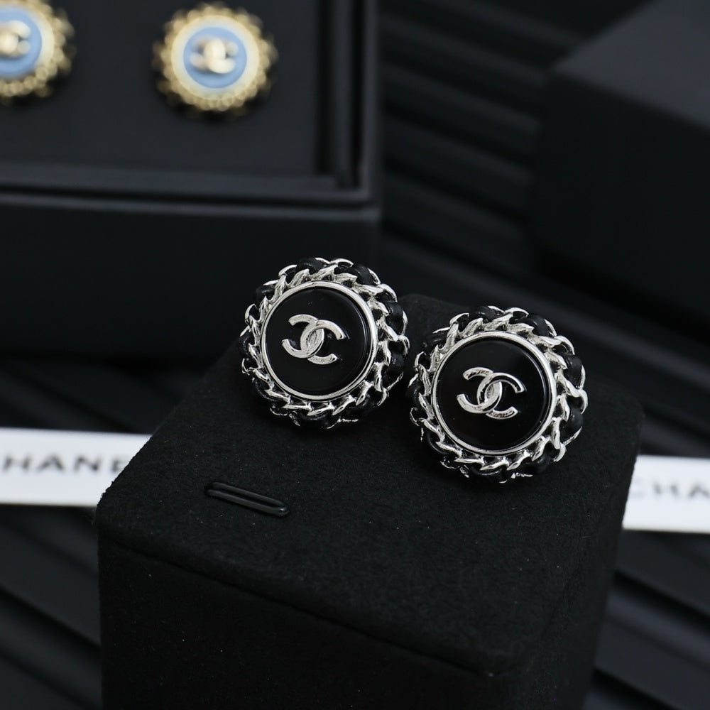 Chanel Vintage Double C Earrings