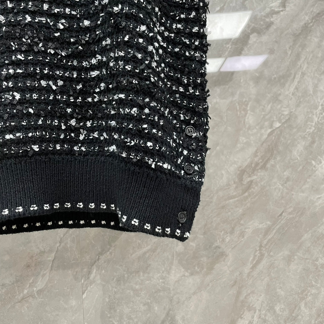 Chunky knit polo shirt