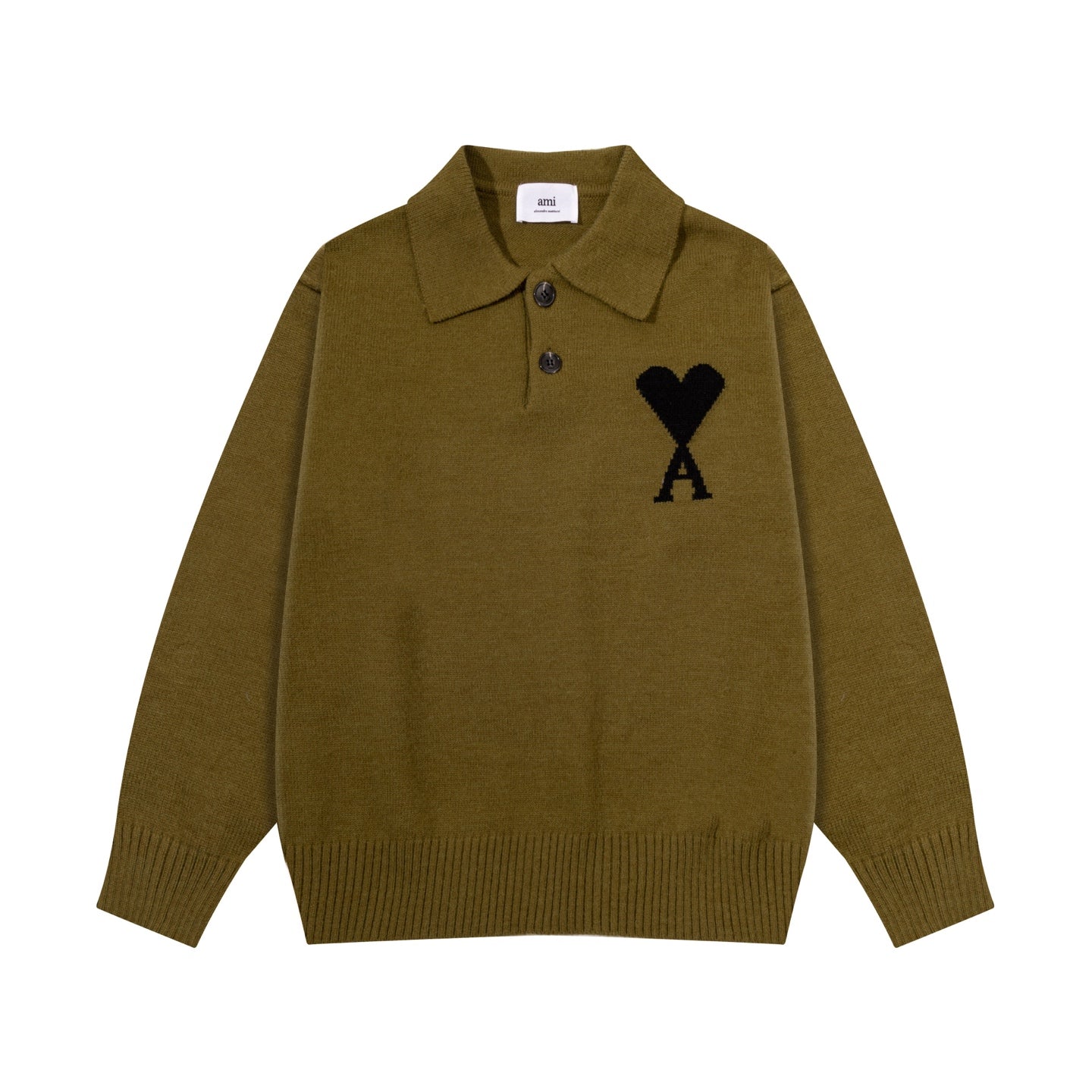 AMI PARIS Cotton and wool sweater
