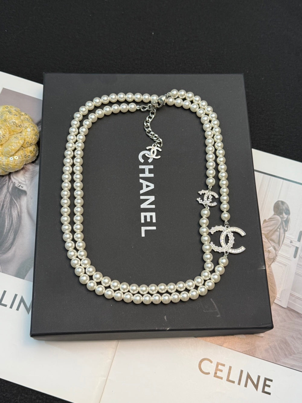 Chanel Pearl Crystal Necklace