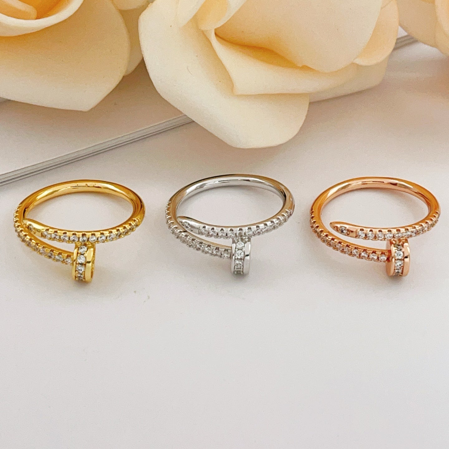 Cartier Gold Diamond-Set Nail Ring