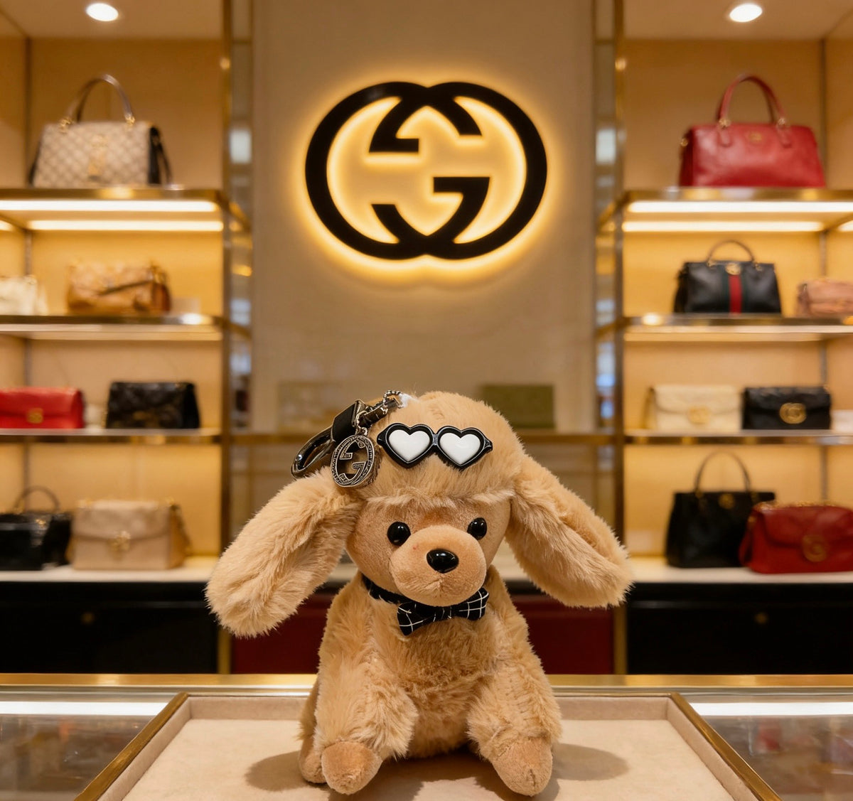 Gucci Vintage Double G Keychain