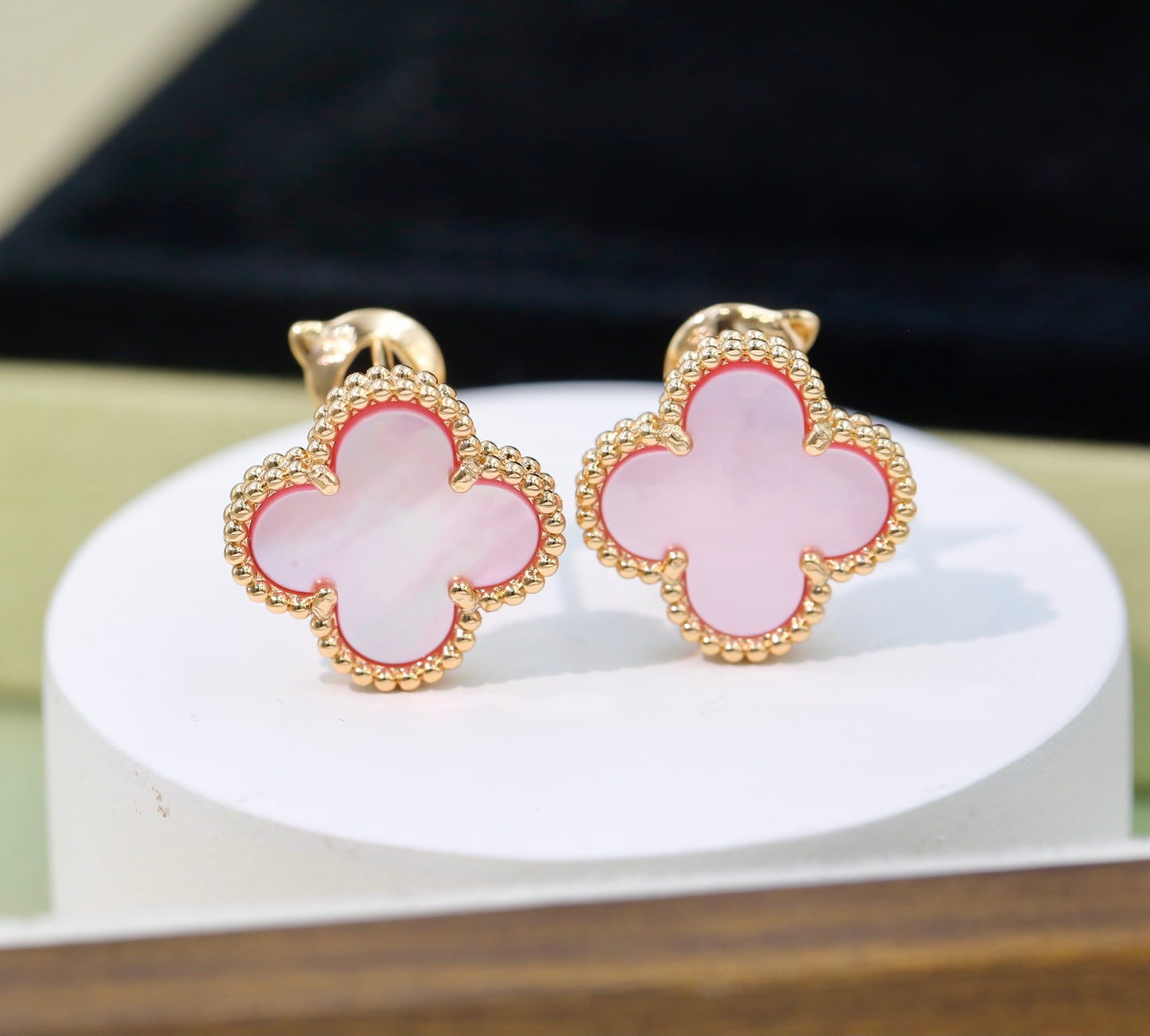 Van Cleef & Arpels-Style Clover Stud Earrings