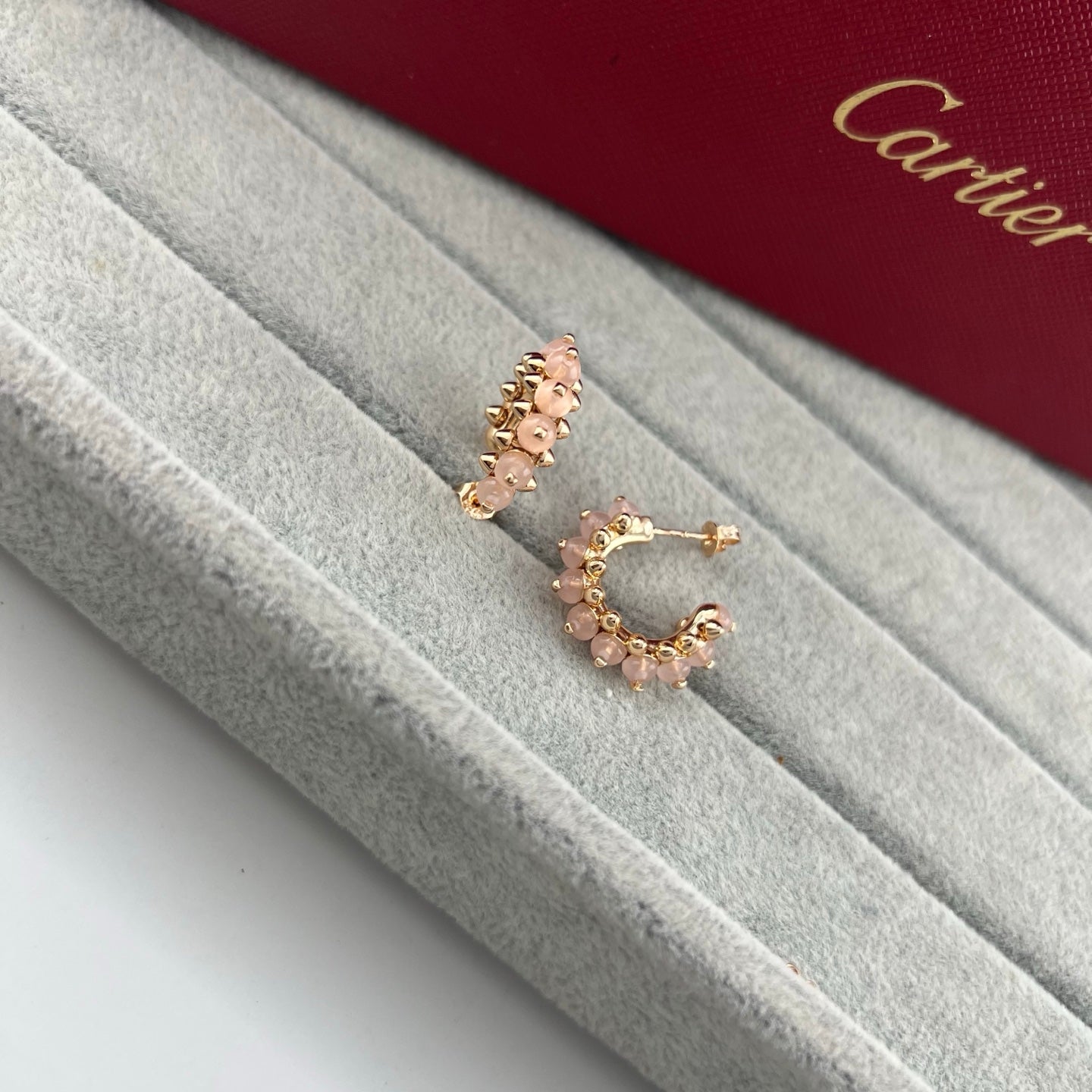 Cartier Stud & Colored Stone Pendant Earrings