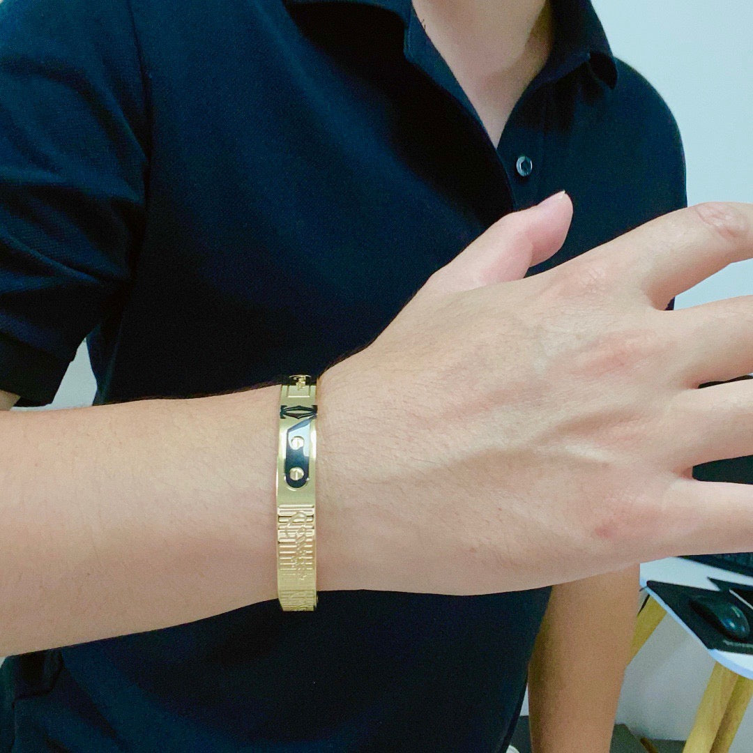 18K Gold-Plated Cartier Men's Bracelet
