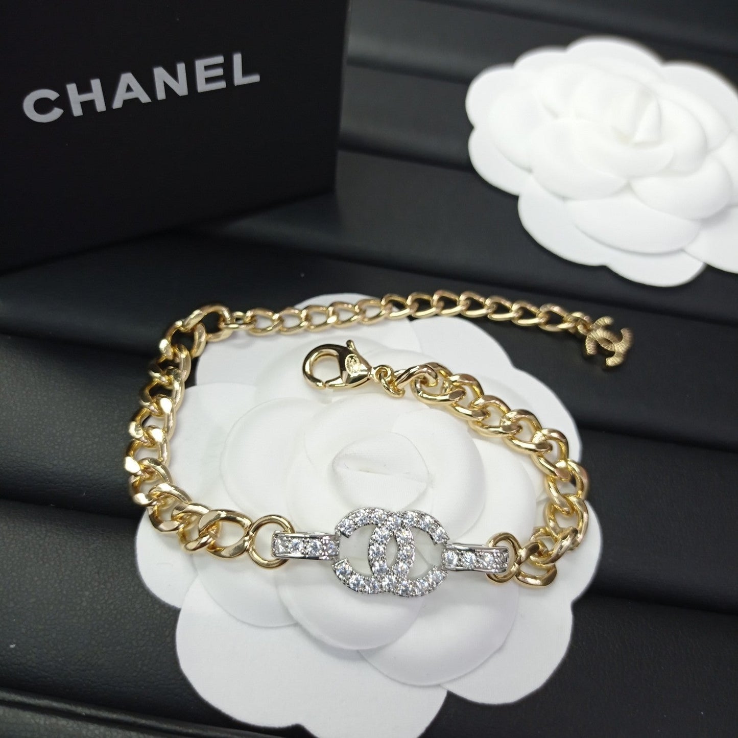 18K Chanel Diamond Chain Bracelet