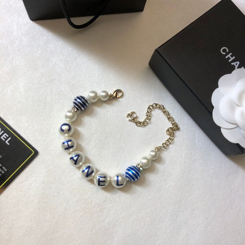 18K Chanel Blue Pearl Bracelet