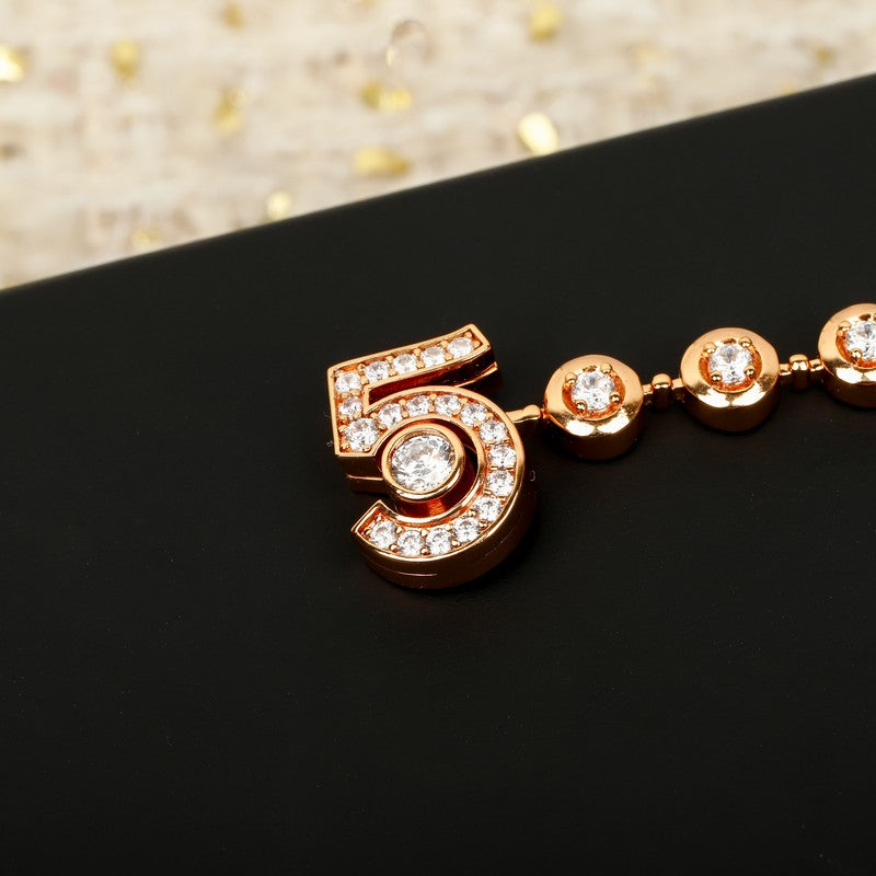 18K Chanel NO.5 Diamond Gold Bracelet