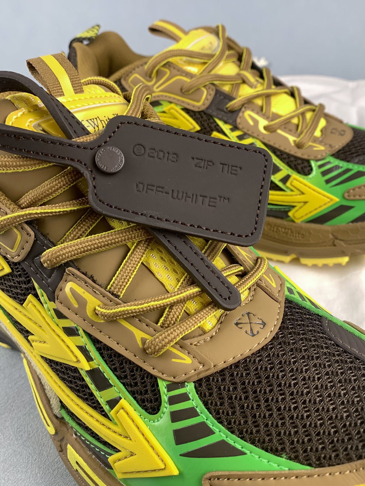Off yellow sneakers