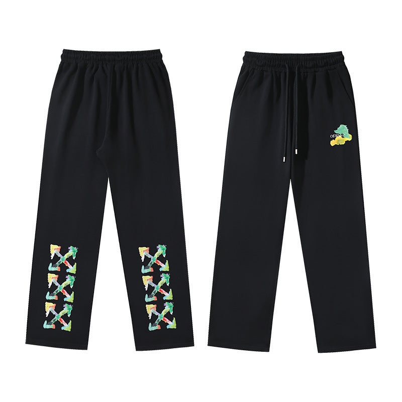 OFF  Pure cotton printed casual trousers