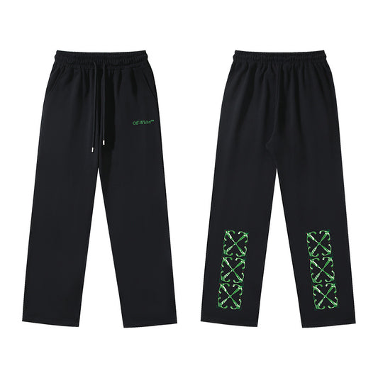 OFF  Pure cotton printed casual trousers