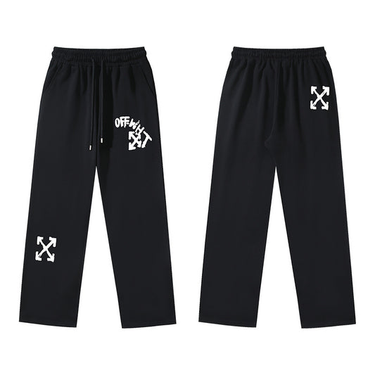 OFF  Pure cotton printed casual trousers