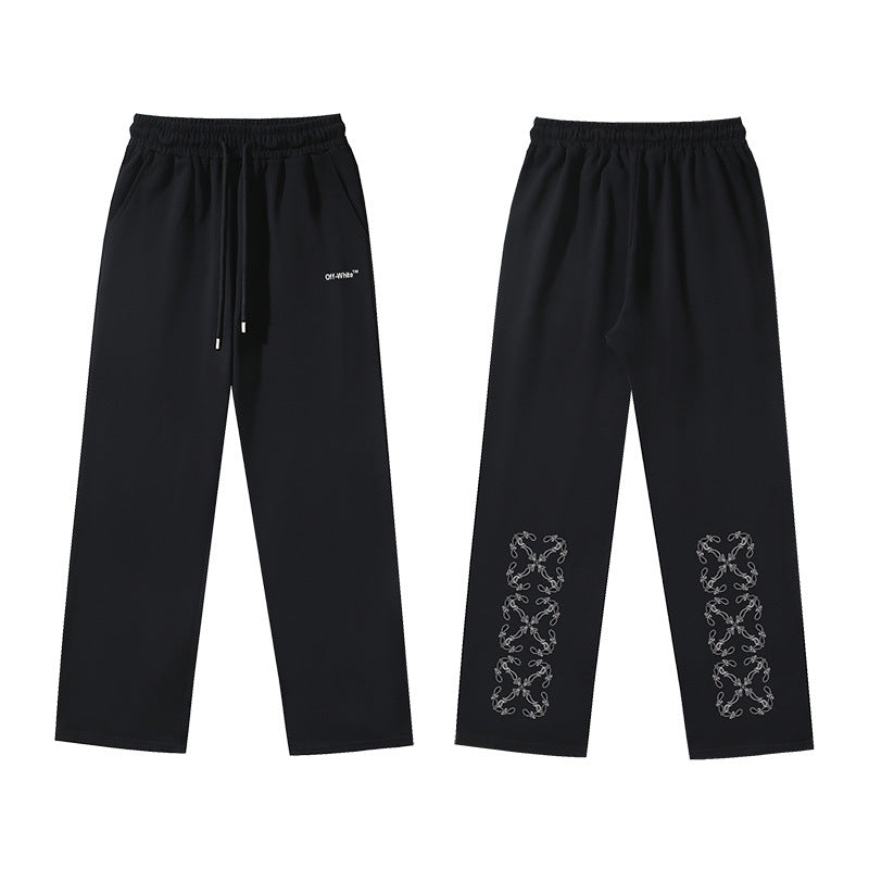 OFF  Pure cotton printed casual trousers