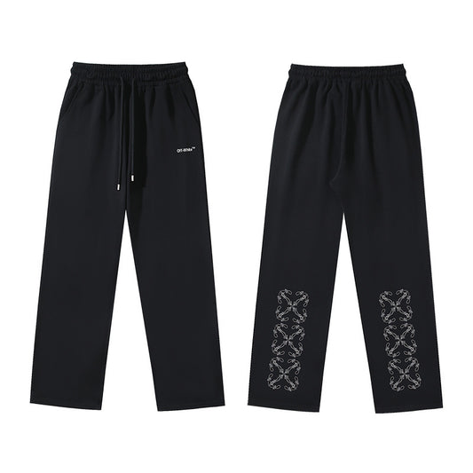 OFF  Pure cotton printed casual trousers