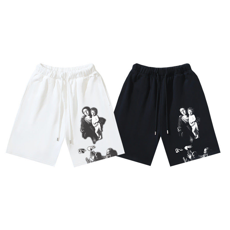 OFF  Cotton Virgin Mary print shorts