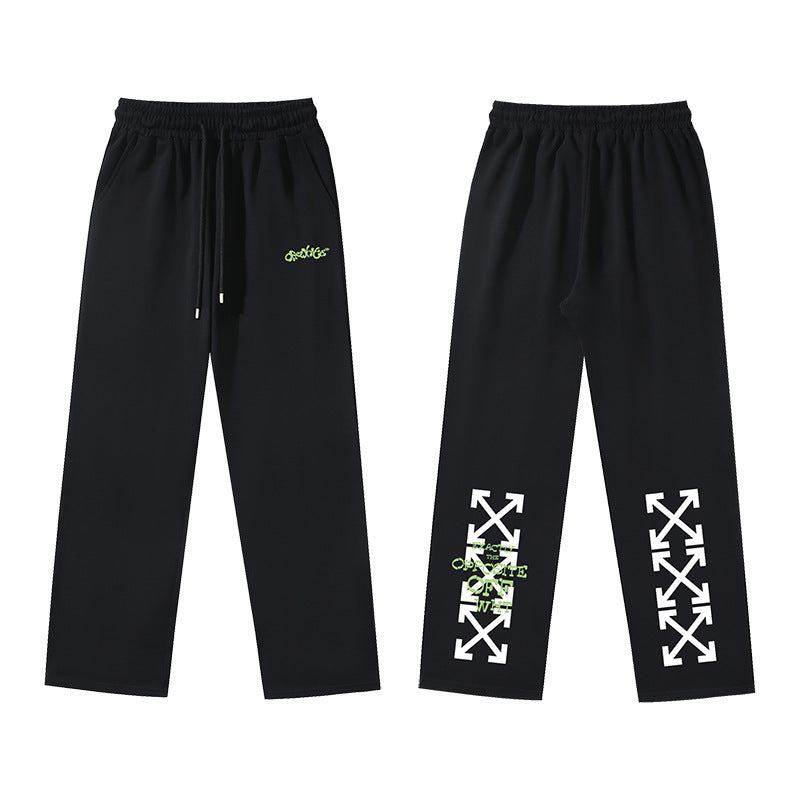 OFF  Pure cotton printed casual trousers