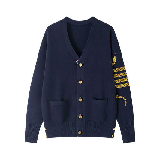 Snake knit cardigan