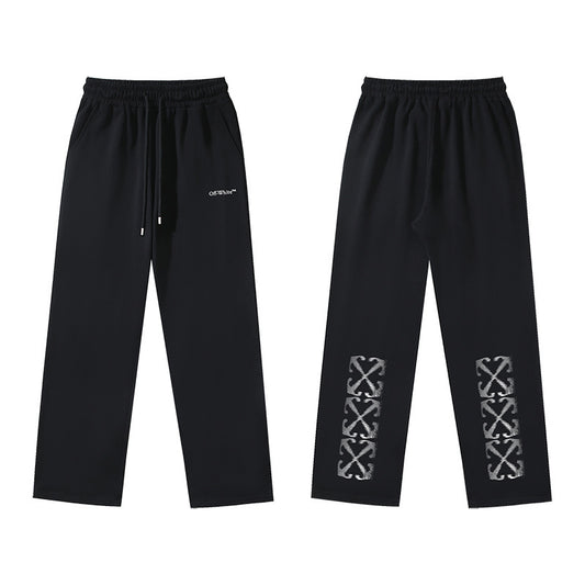 OFF  Pure cotton printed casual trousers