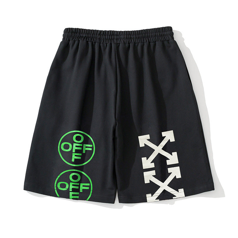OFF Foil-Print Arrow Shorts