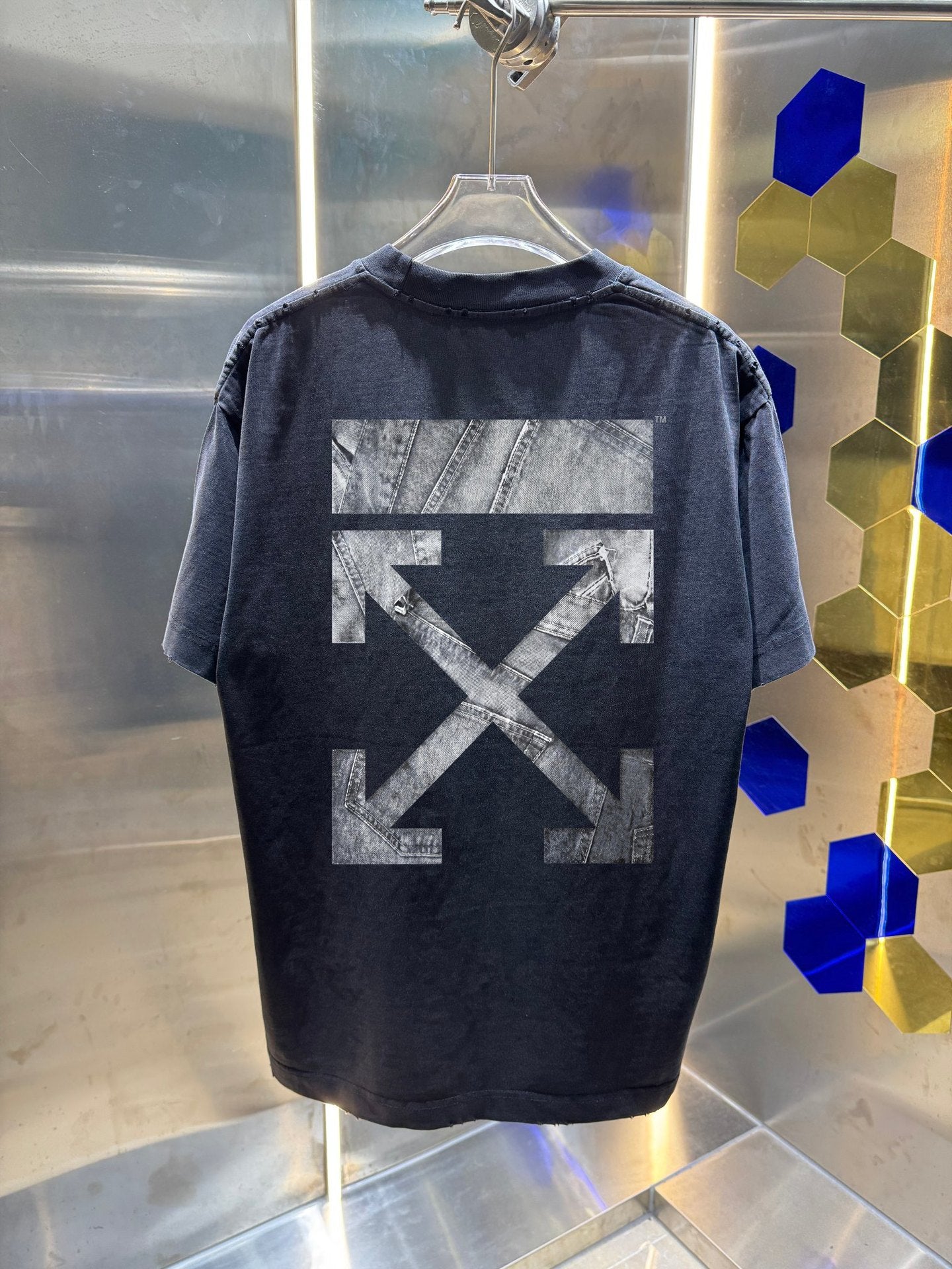 OFF  Distressed graphic T-shirt