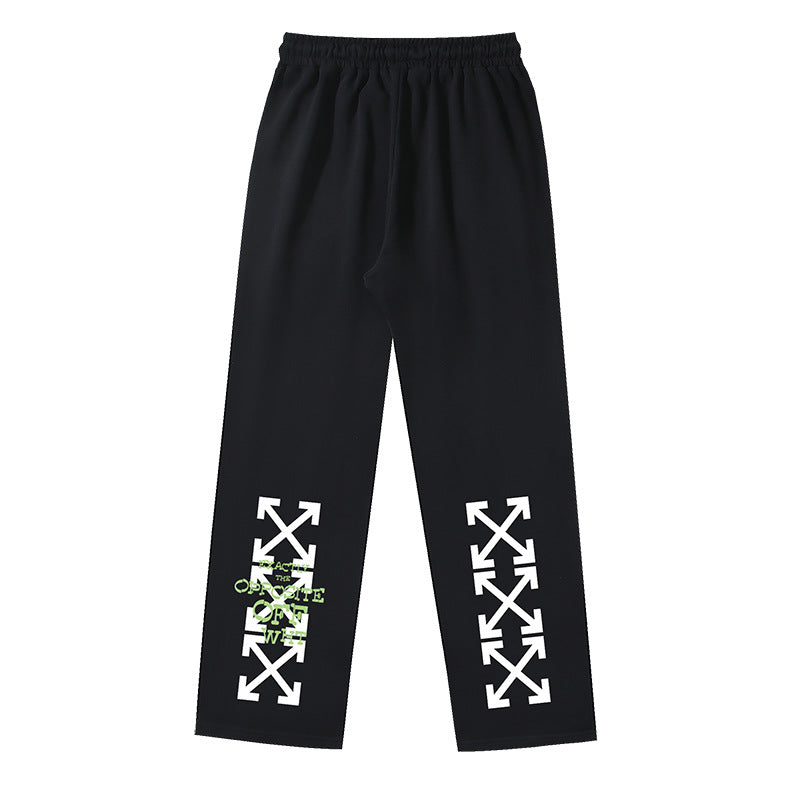 OFF  Pure cotton printed casual trousers