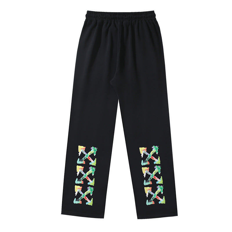 OFF  Pure cotton printed casual trousers