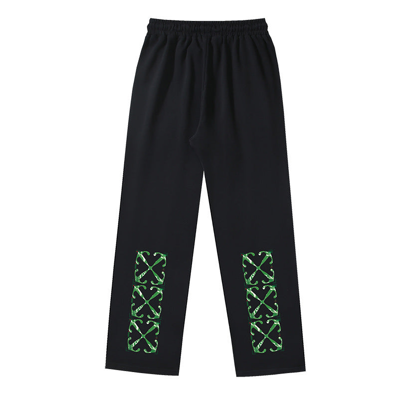 OFF  Pure cotton printed casual trousers