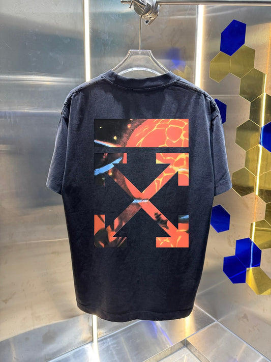 OFF  Distressed graphic T-shirt