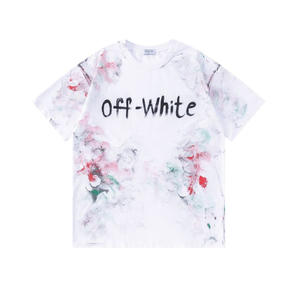 OFF  Ink-splatter graffiti T-shirt
