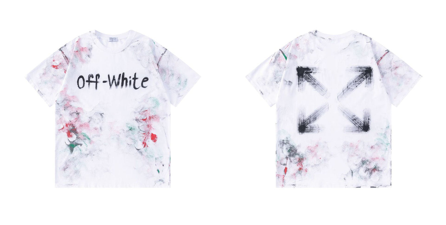 OFF  Ink-splatter graffiti T-shirt