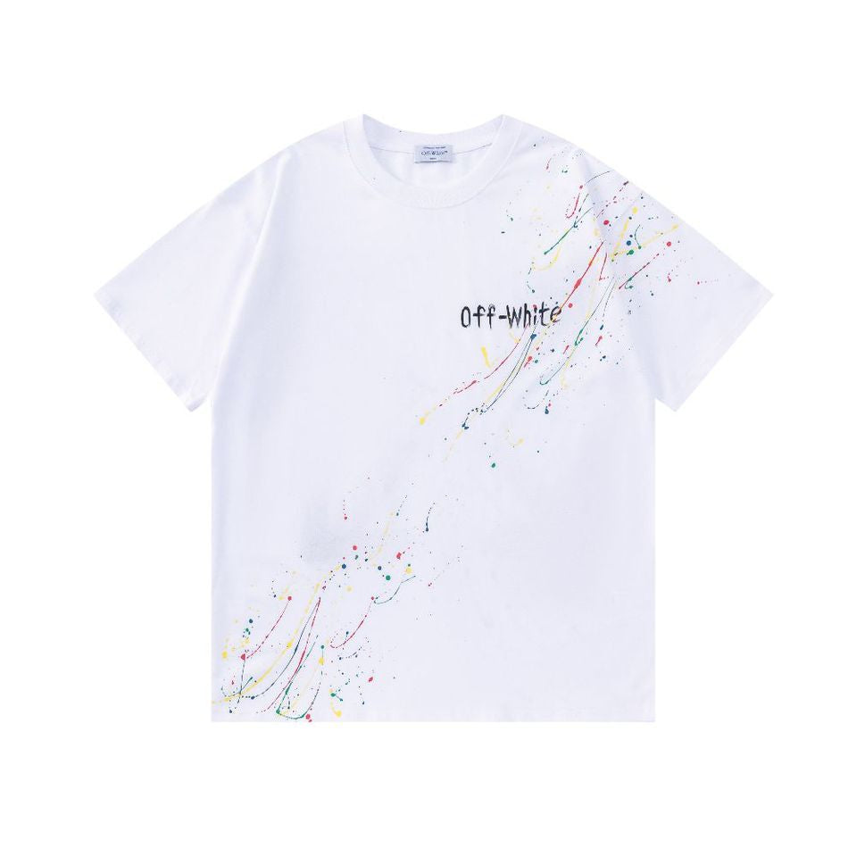 OFF  Ink-splatter graffiti T-shirt