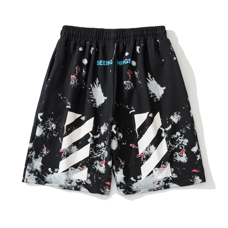 OFF Foil-Print Arrow Shorts
