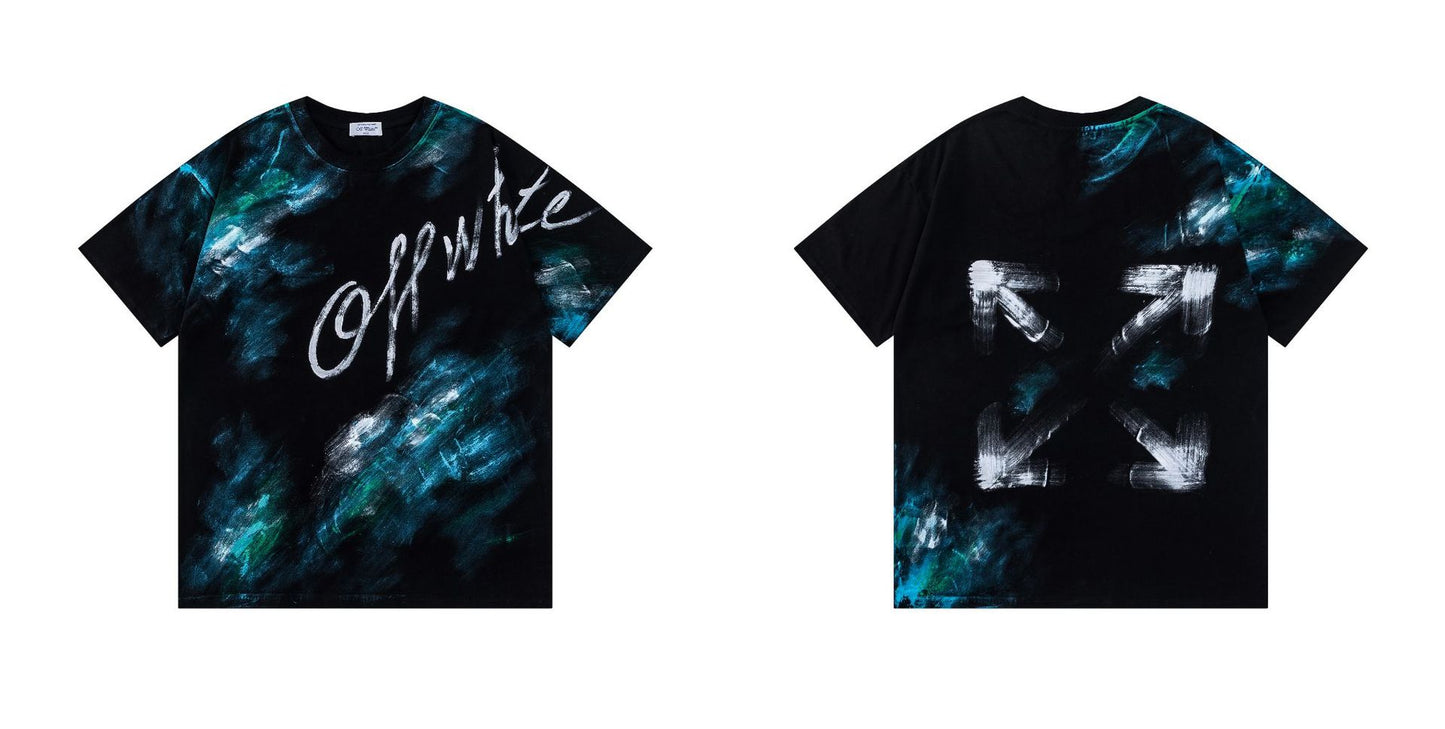 OFF  Ink-splatter graffiti T-shirt