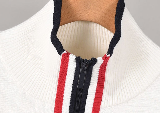 Cotton and wool knitted cardigan
