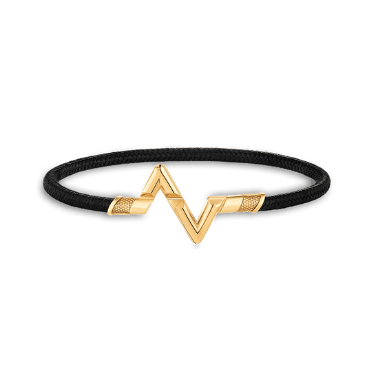 18K Louis Vuitton Volt Upside Down Play Black Bracelet